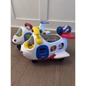 Lot Of 2 Fisher Price Little People Spin N Fly Airplanes Toys Little Mover Plane